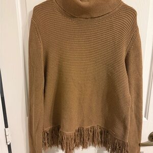 Michael Kors Fringed Tan Sweater